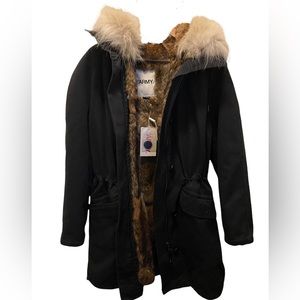 Yves Salomon Army fur and canvas parka. Warm!